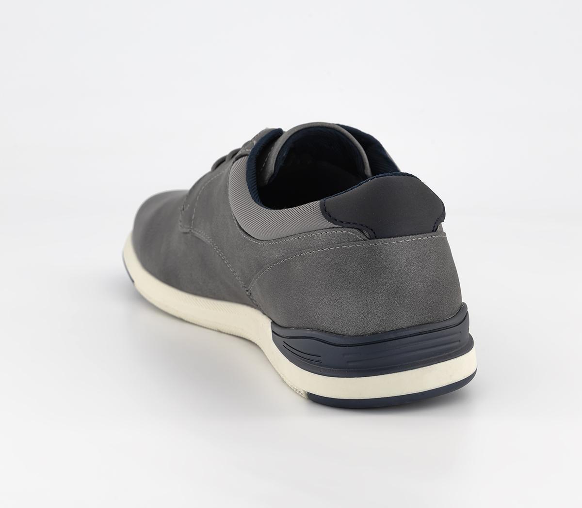 OFFICE Caleb 4 Eye Heelclip Trainers OFFICE Caleb 4 Eye Heelclip Trainers Grey