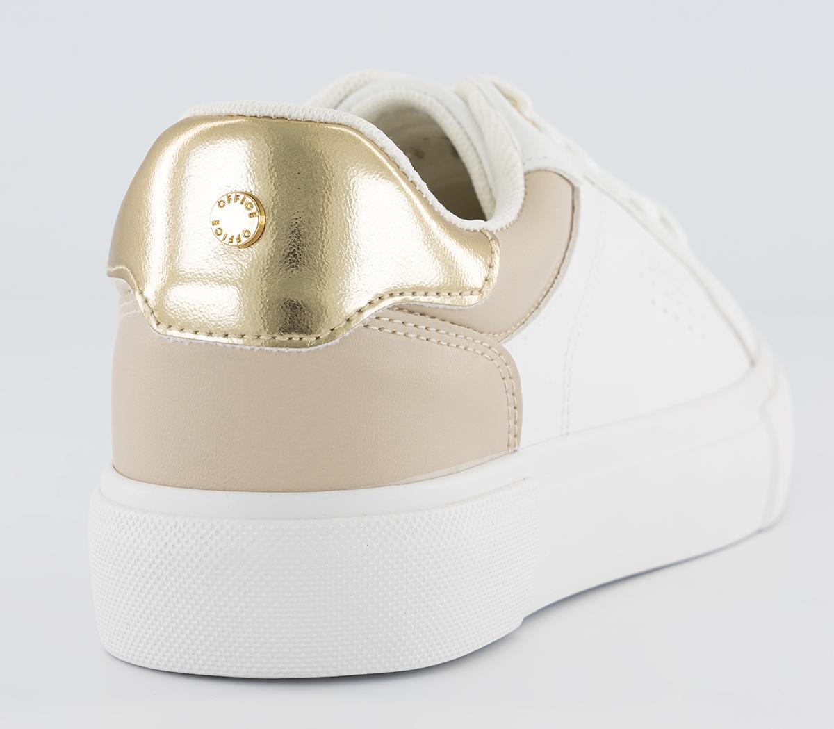 OFFICEFlaunt It Cupsole Trainers OFFICEFlaunt It Cupsole TrainersWhite Gold Mix