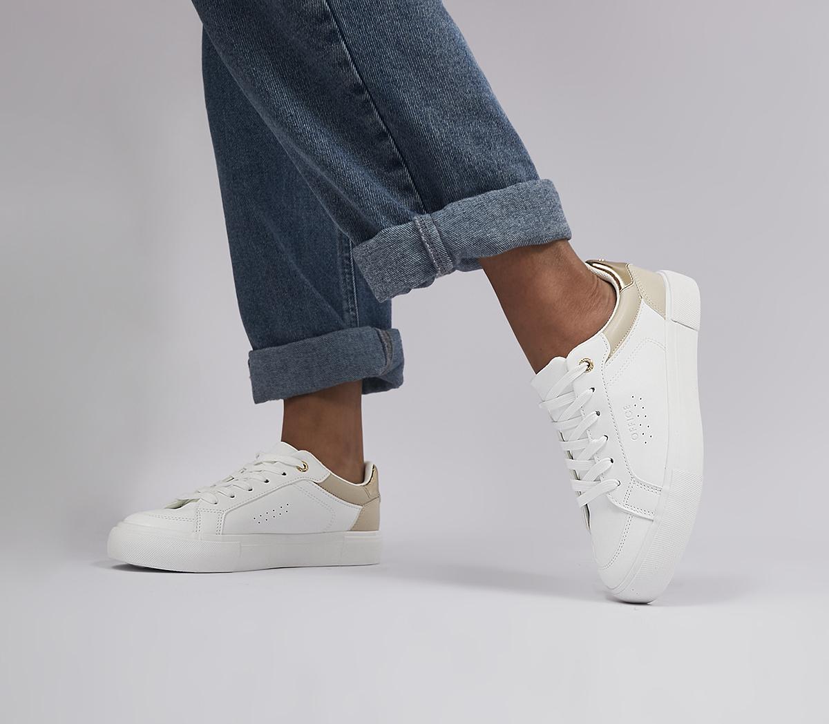 OFFICEFlaunt It Cupsole Trainers OFFICEFlaunt It Cupsole TrainersWhite Gold Mix