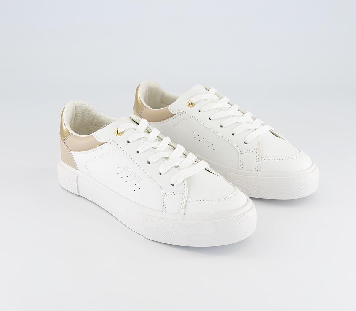 OFFICEFlaunt It Cupsole Trainers OFFICEFlaunt It Cupsole TrainersWhite Gold Mix