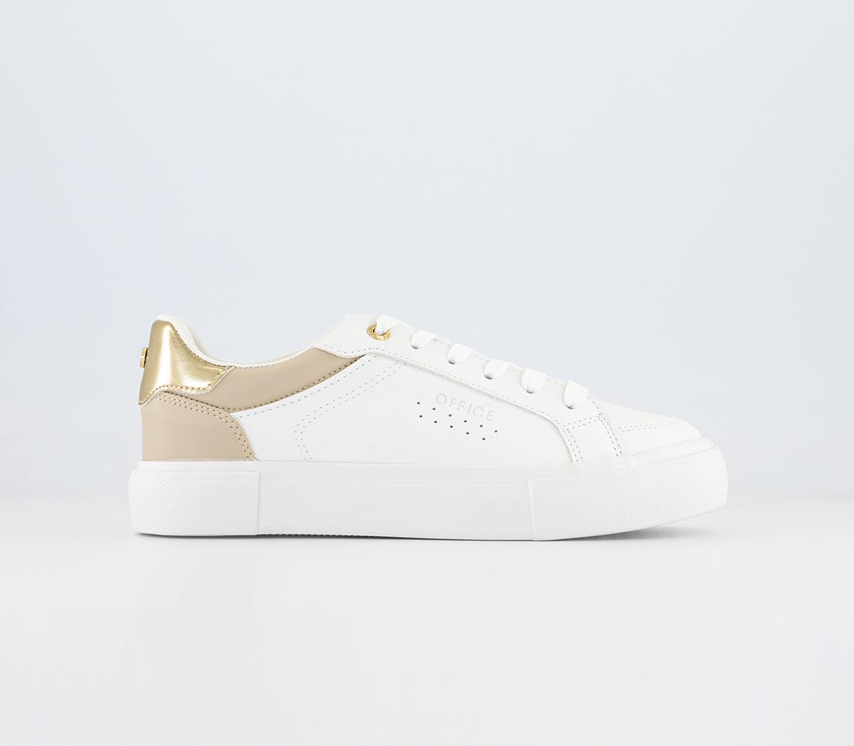 OFFICEFlaunt It Cupsole Trainers OFFICEFlaunt It Cupsole TrainersWhite Gold Mix
