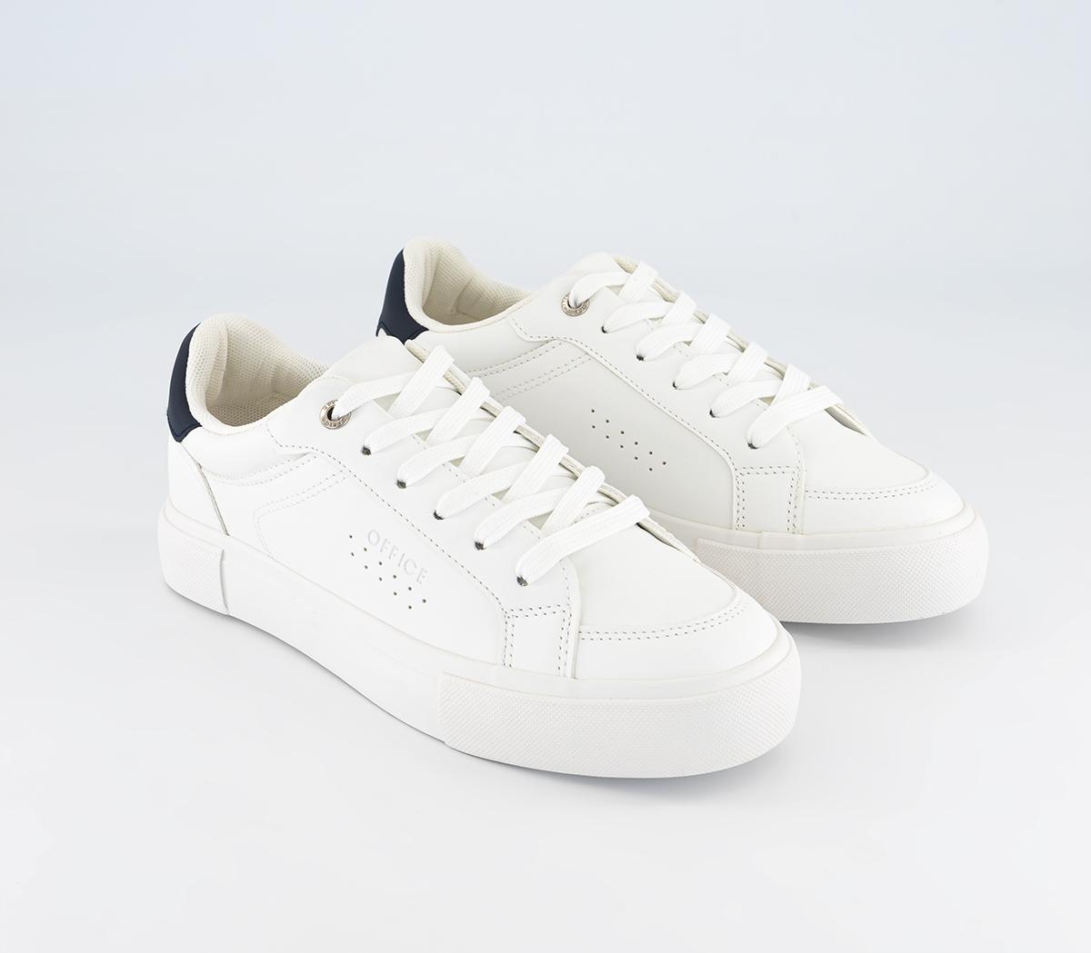 OFFICEFlaunt It Cupsole TrainersWhite Navy Mix