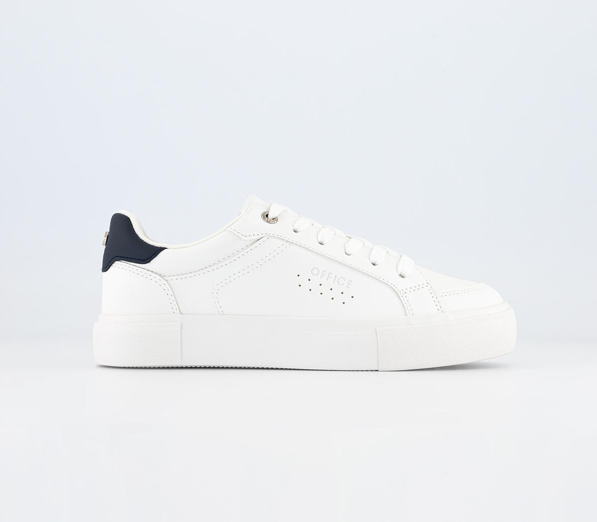 OFFICEFlaunt It Cupsole TrainersWhite Navy Mix