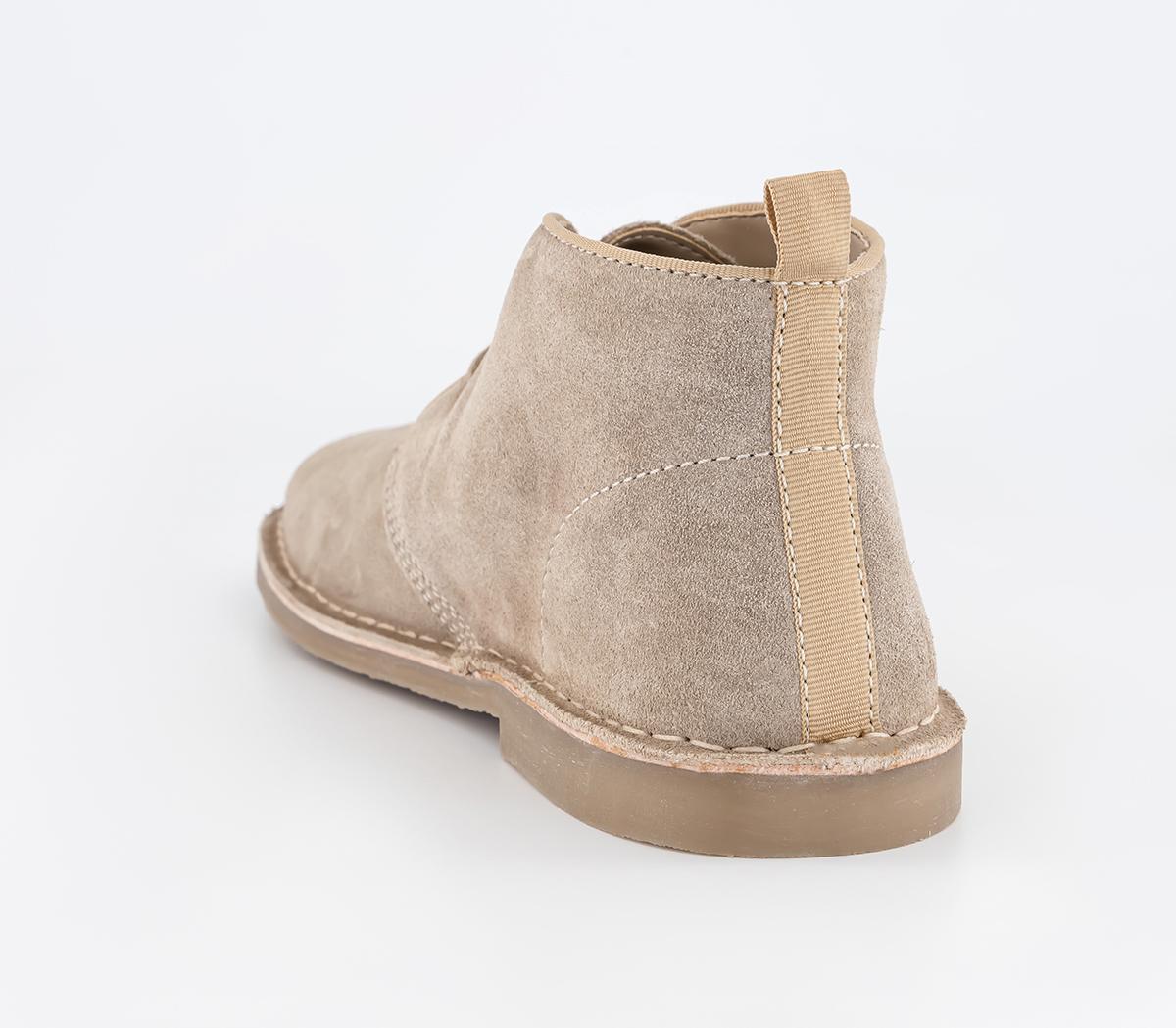OFFICE Battuta Crepe Look Boots OFFICE Battuta Crepe Look Boots Taupe Suede