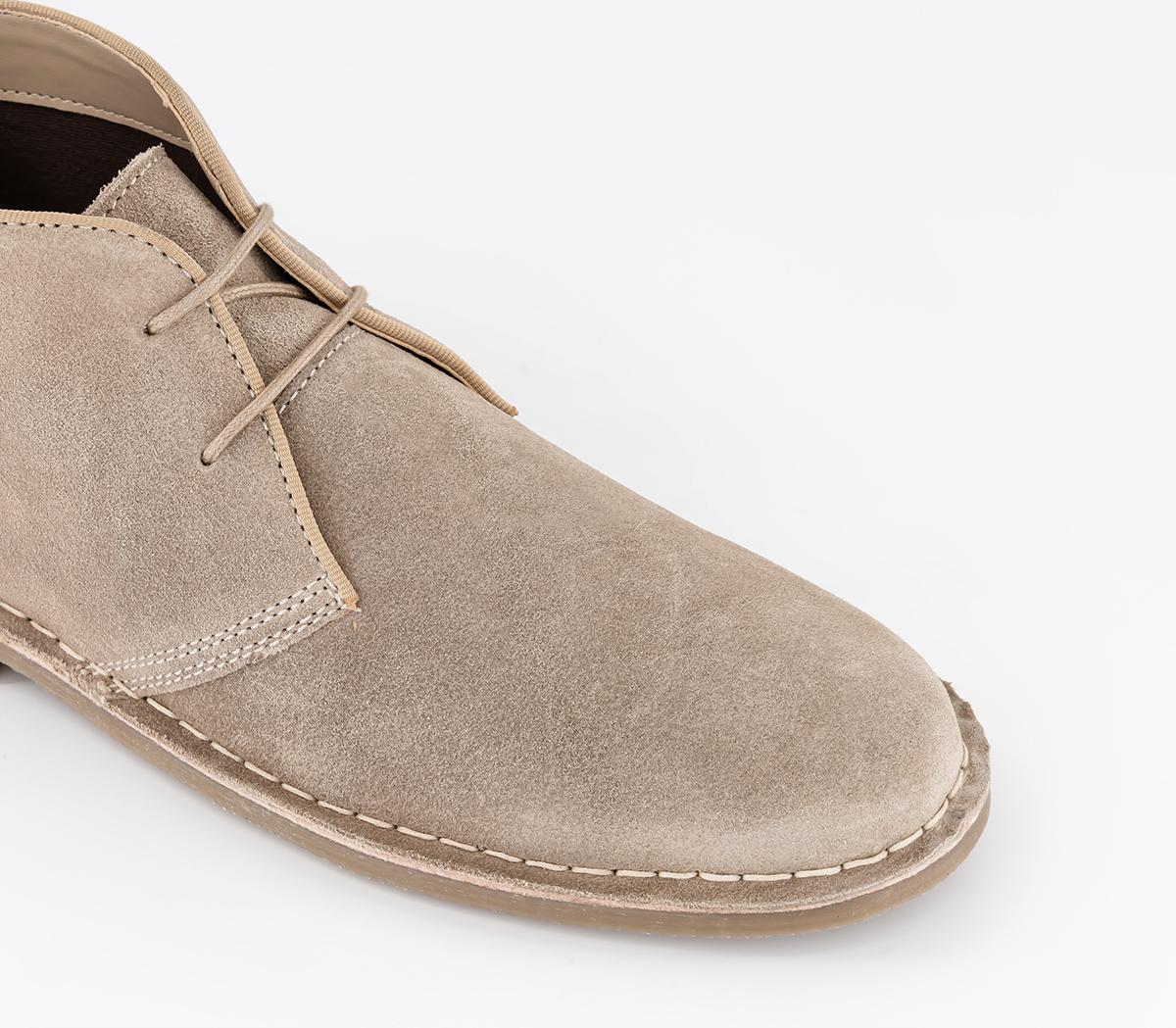 OFFICE Battuta Crepe Look Boots OFFICE Battuta Crepe Look Boots Taupe Suede