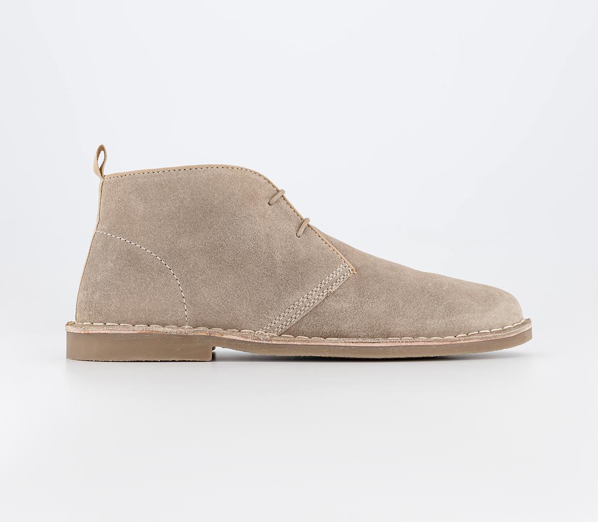OFFICE Battuta Crepe Look Boots Taupe Suede - Men’s Boots