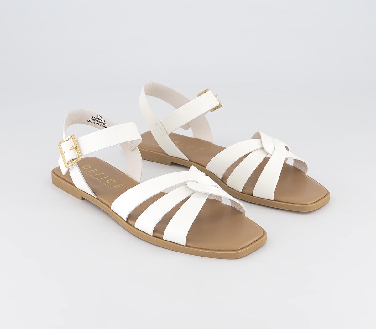 OFFICE Womens Santana Two Part Sandals White, 8