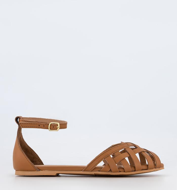 Office tan leather on sale sandals