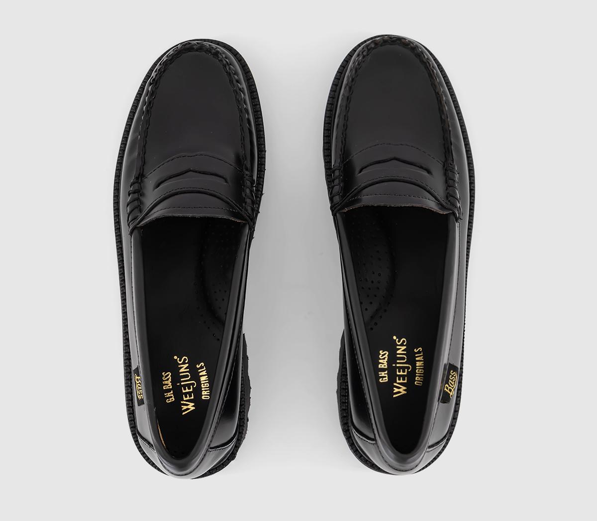 G.H Bass & CoWeejun Superlug Penny Leather Loafers Black Leather