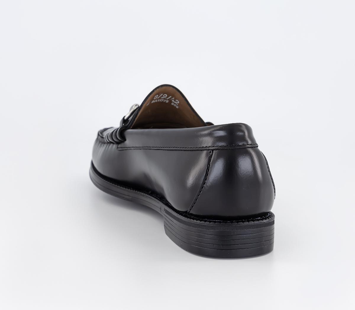 G.H Bass & Co Easy Weejun Lincoln Moc Loafers Black Leather