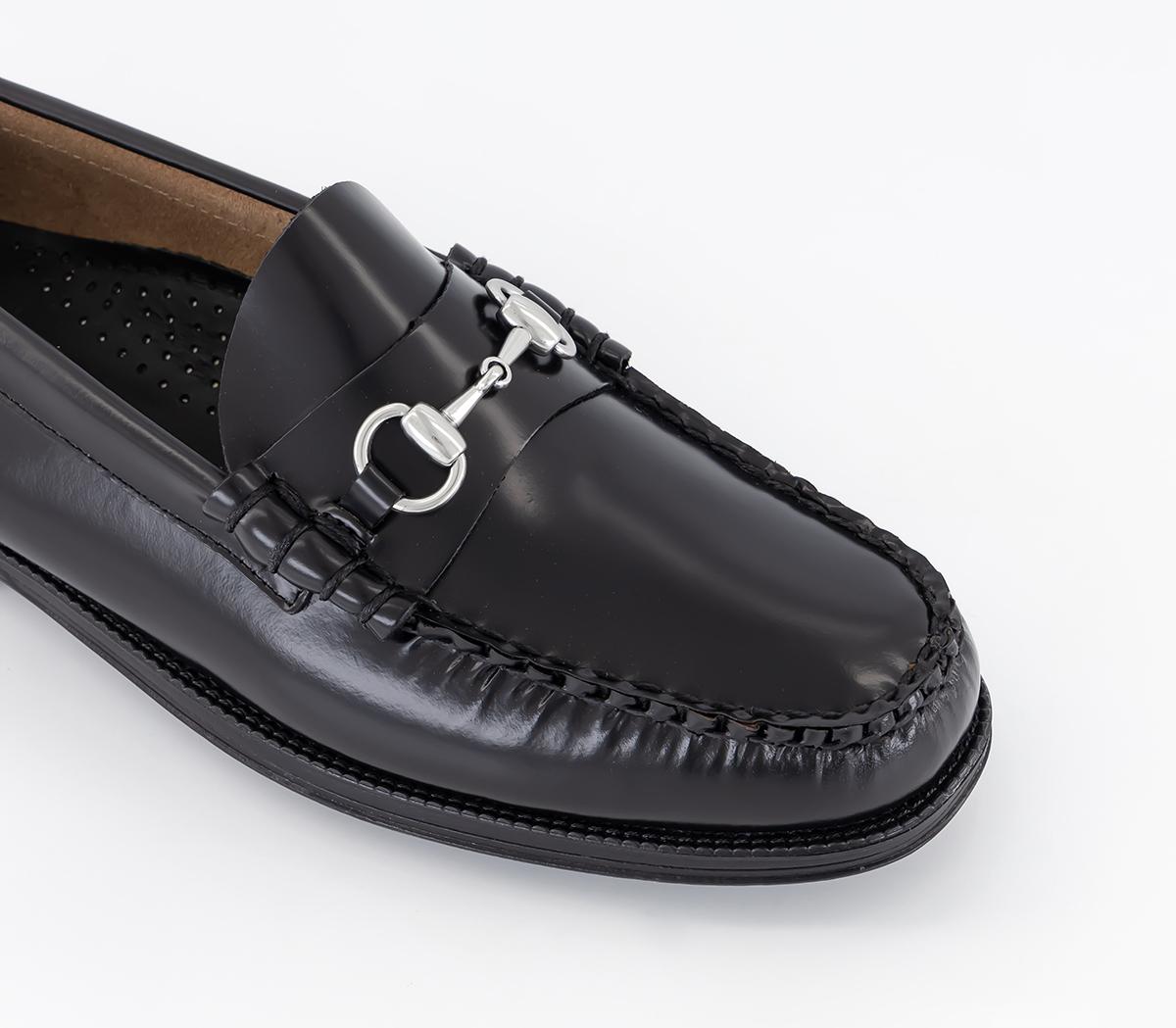 G.H Bass & Co Easy Weejun Lincoln Moc Loafers Black Leather