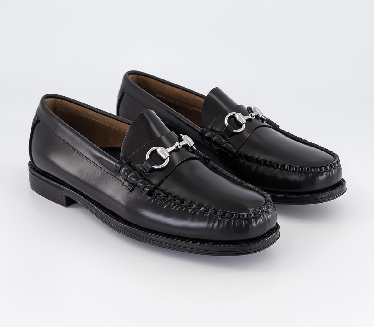 G.H Bass & Co Easy Weejun Lincoln Moc Loafers Black Leather - Men’s Loafers