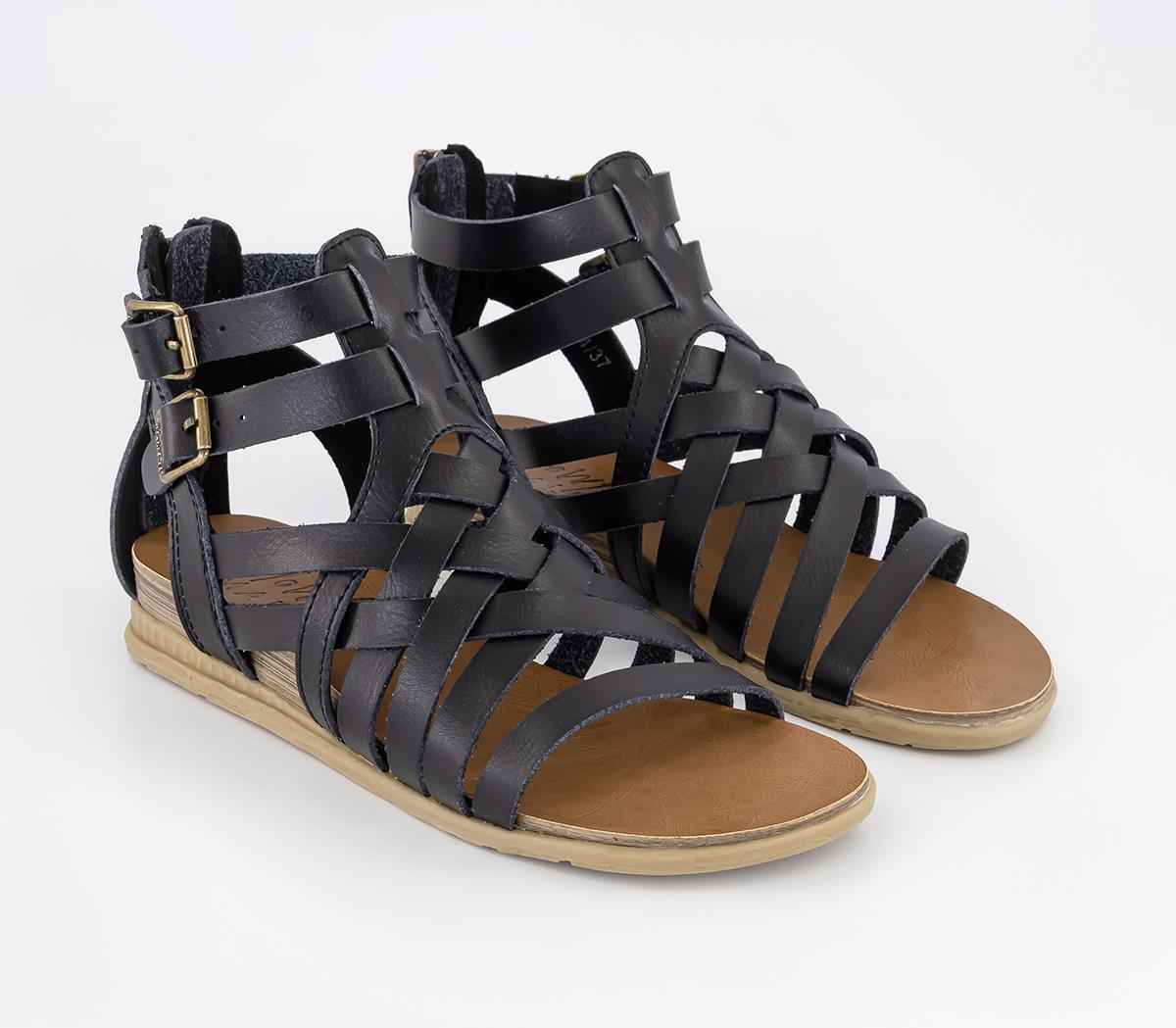 Blowfish Malibu Bolivia Sandals Black Dyecut - Women's Vegan Shoes