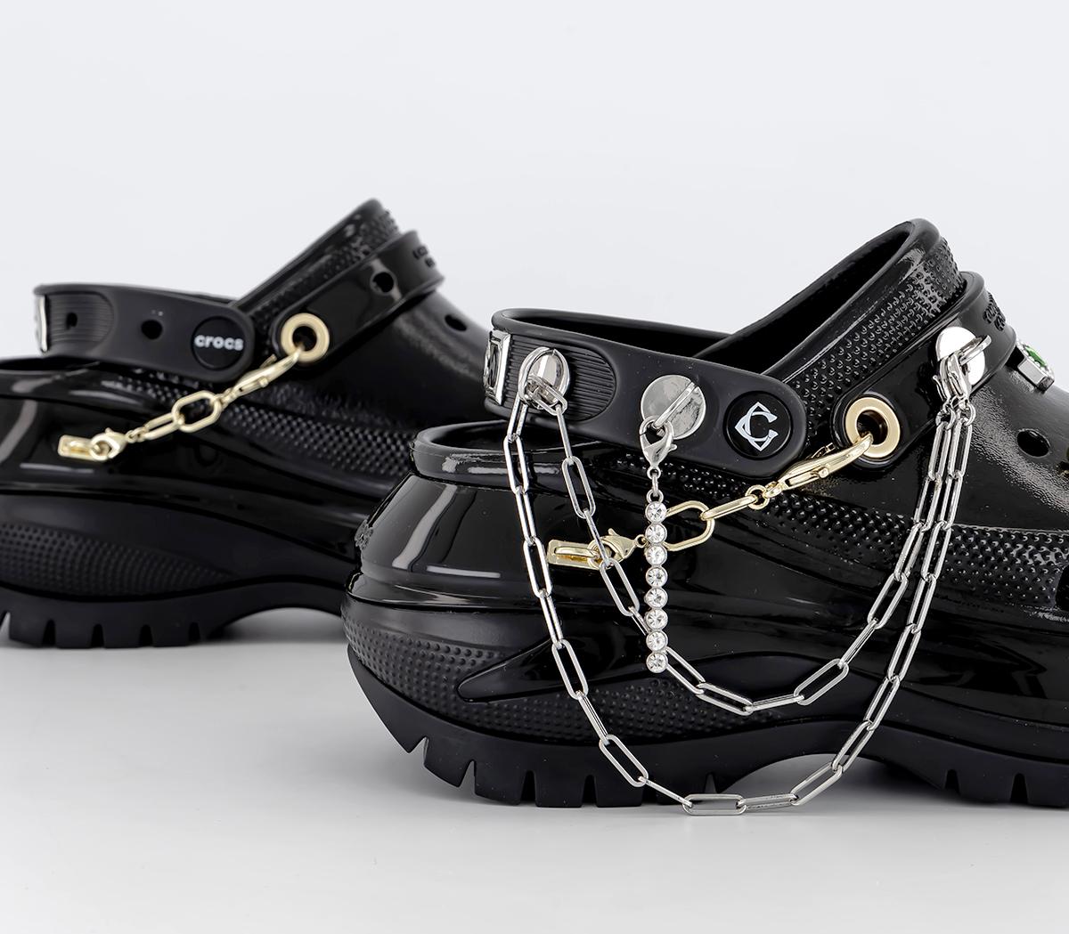 Crocs Christian Cowan Mega Crush Clogs Black Flat Shoes for Women