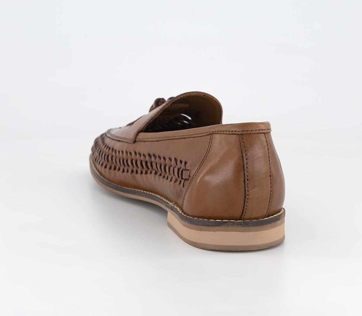 OFFICEClapton 2 Tassel Woven LoafersTan Leather