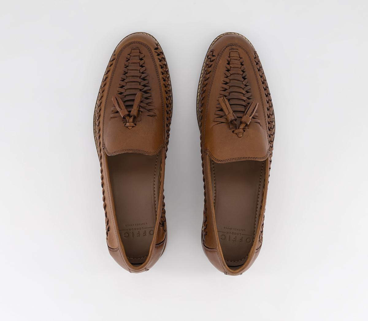 OFFICEClapton 2 Tassel Woven LoafersTan Leather