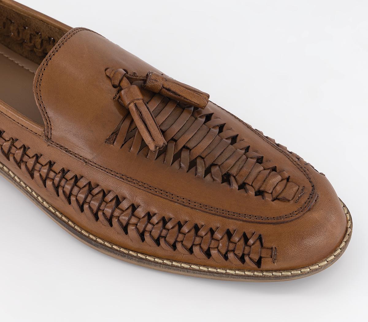OFFICEClapton 2 Tassel Woven LoafersTan Leather