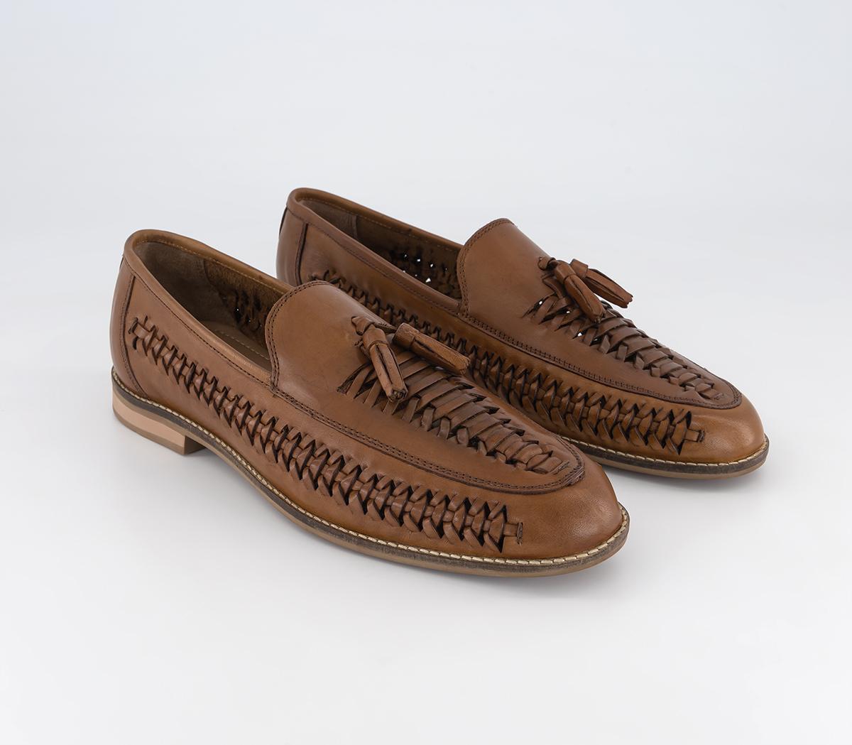 OFFICEClapton 2 Tassel Woven LoafersTan Leather