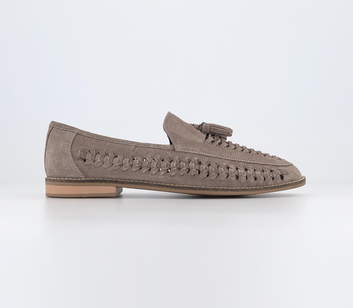 Suede hot sale woven loafers