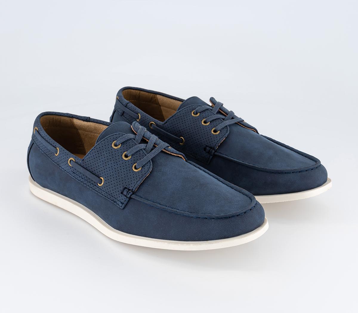 OFFICE Creed Boat Shoes Navy - Men's Casual Shoes