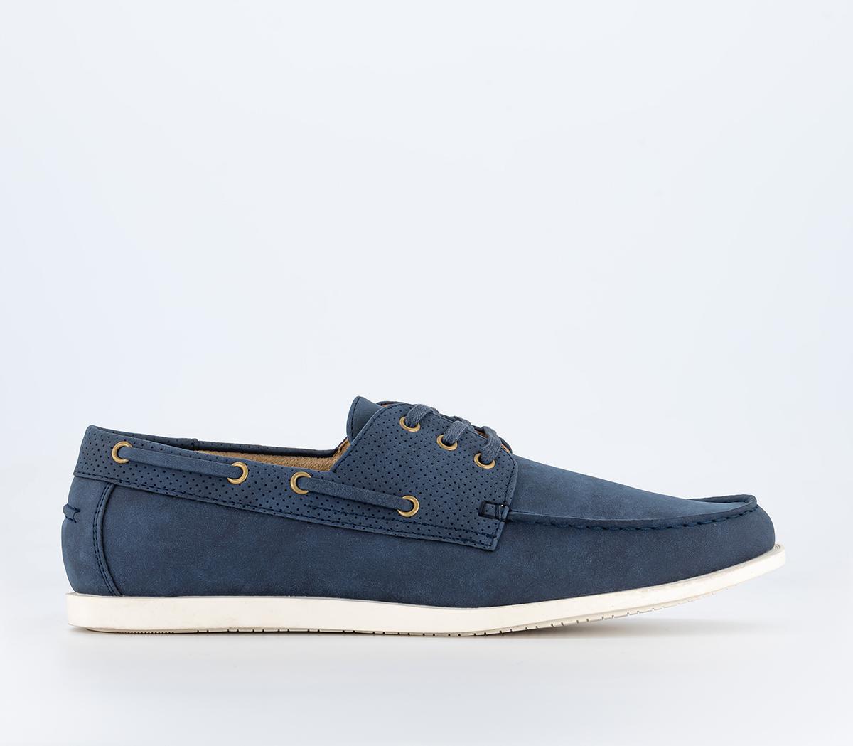 OFFICE Creed Boat Shoes Navy - Men's Casual Shoes