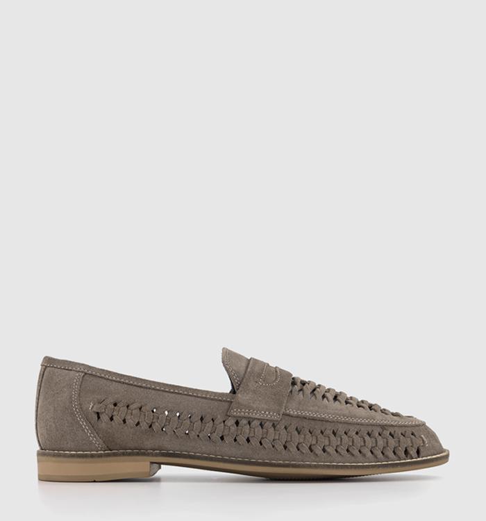 OFFICE Chiswick 2 Woven Saddle Shoes Stone Suede