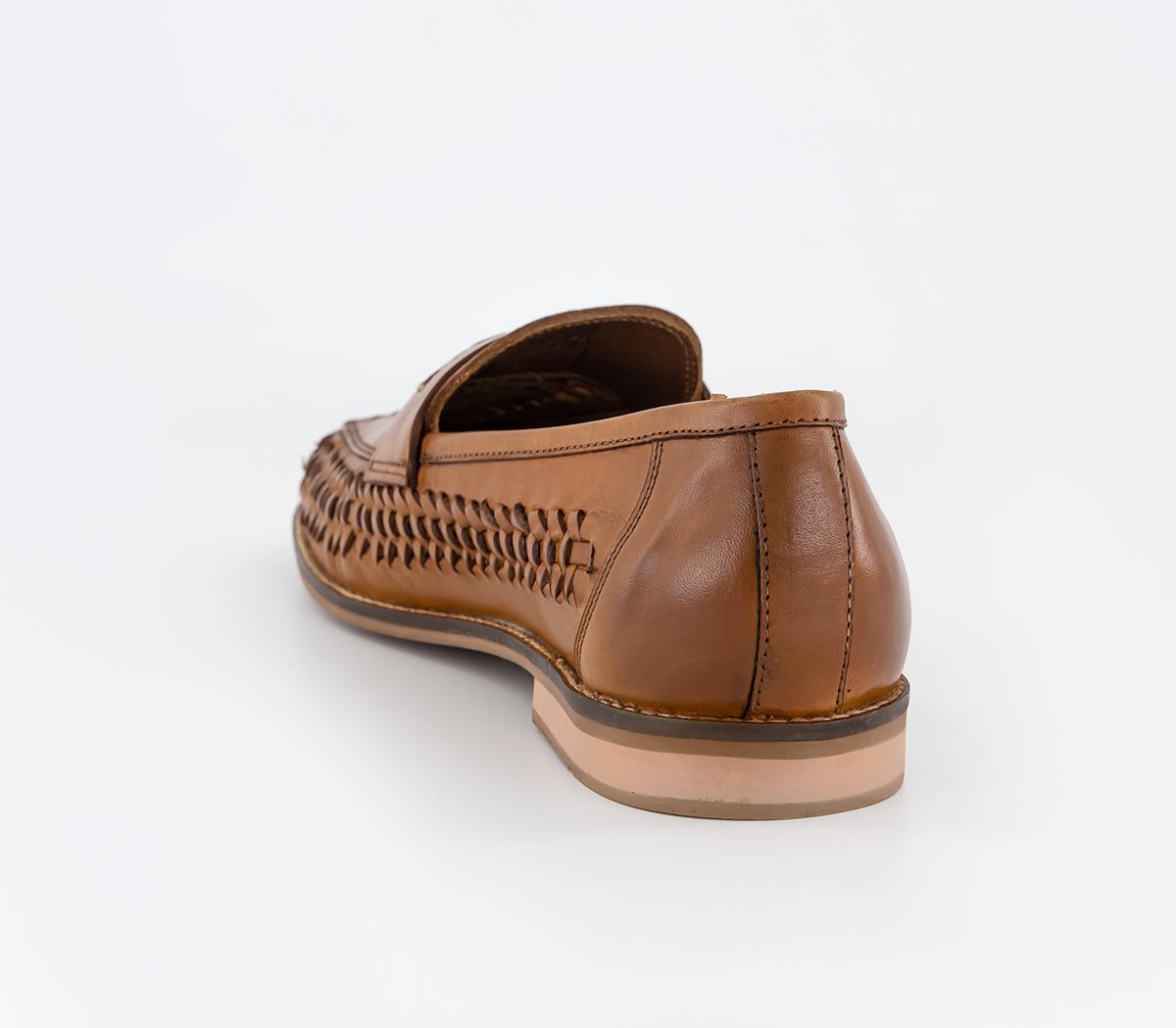 OFFICE Chiswick - 2 Woven Saddle Shoes OFFICE Chiswick - 2 Woven Saddle Shoes Tan Leather