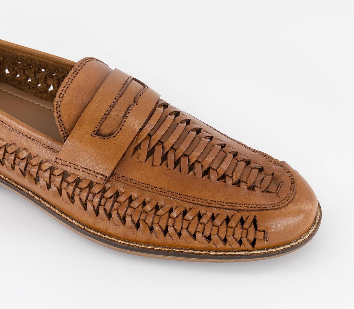 OFFICE Chiswick - 2 Woven Saddle Shoes OFFICE Chiswick - 2 Woven Saddle Shoes Tan Leather
