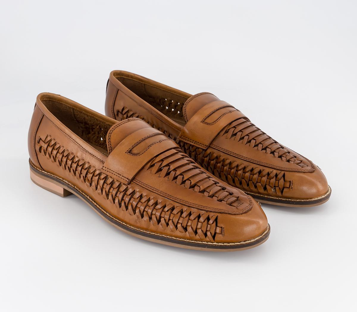 OFFICE Chiswick - 2 Woven Saddle Shoes OFFICE Chiswick - 2 Woven Saddle Shoes Tan Leather