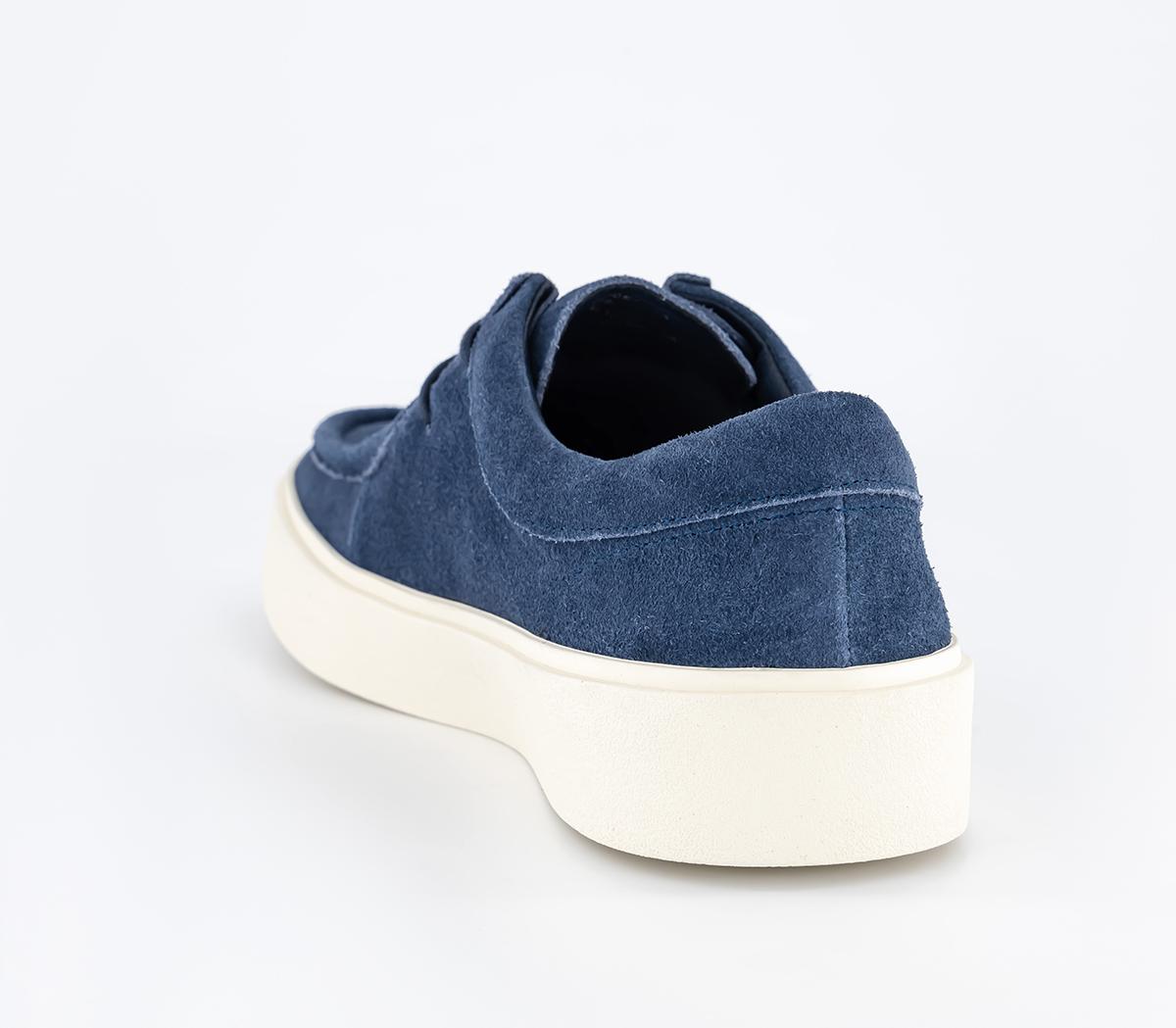 OFFICECooper Suede Apron Stitch Derby Shoes Navy Suede