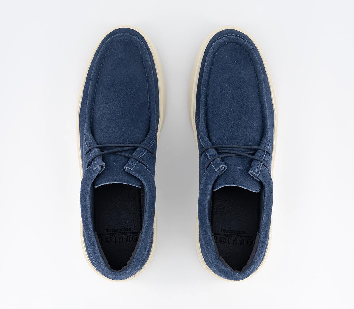 OFFICECooper Suede Apron Stitch Derby Shoes Navy Suede