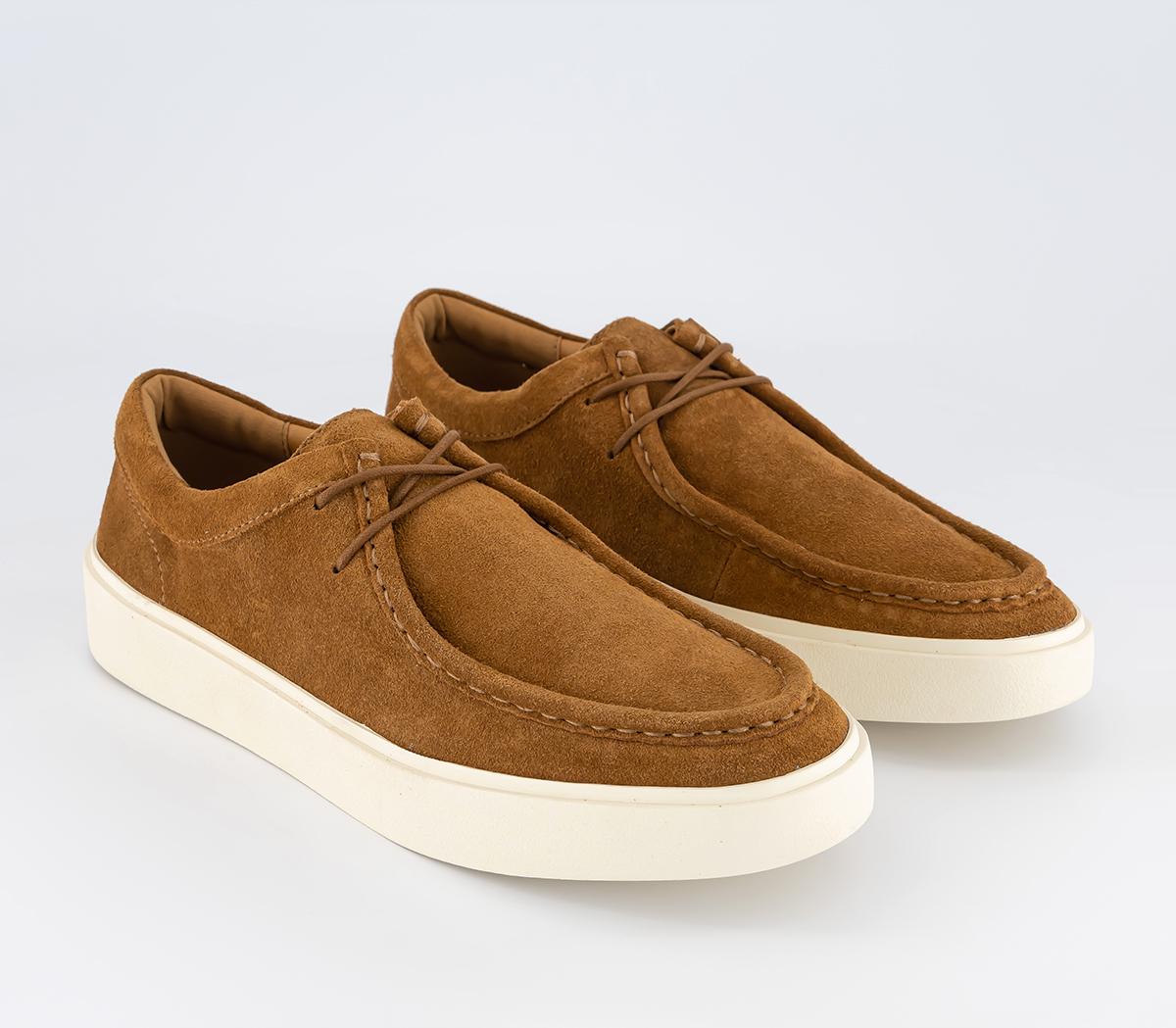 OFFICECooper Suede Apron Stitch Derby ShoesTan Suede