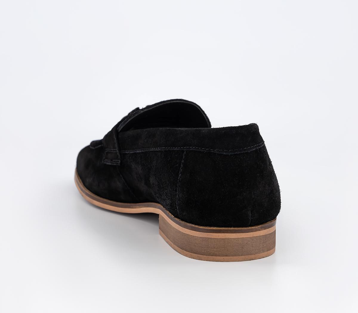 OFFICE Channing Tassel Loafers OFFICE Channing Tassel Loafers Black Suede