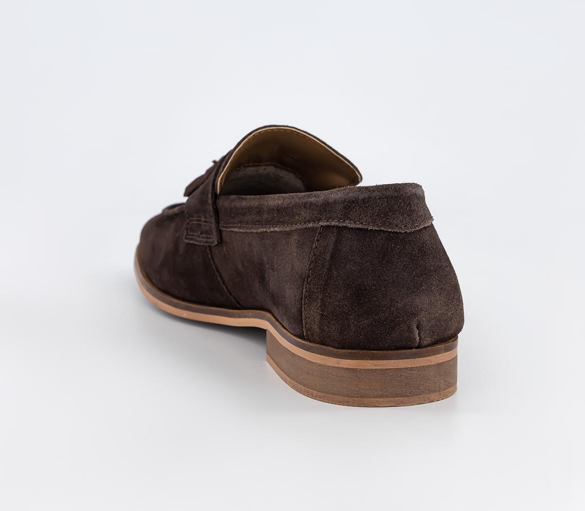 OFFICE Channing Tassel Loafers OFFICE Channing Tassel Loafers Brown Suede