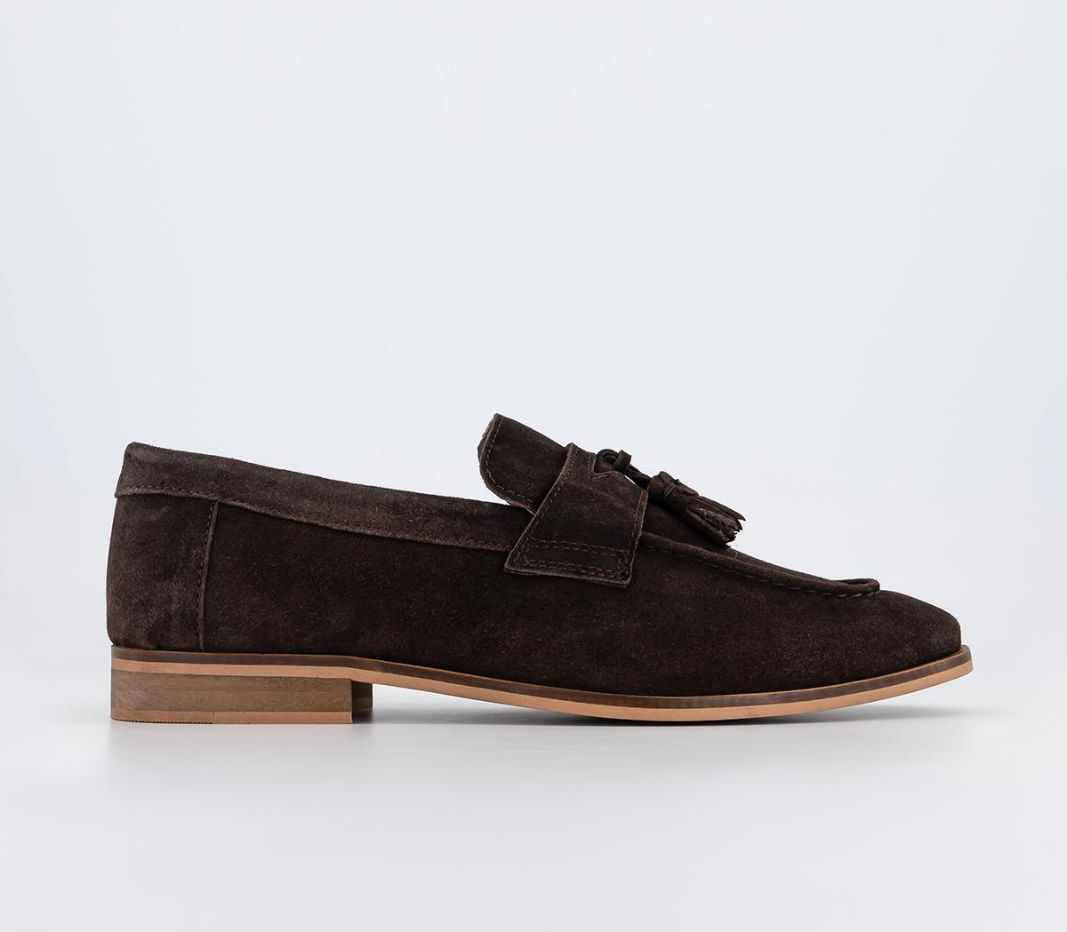 Channing Tassle Loafers Brown Suede