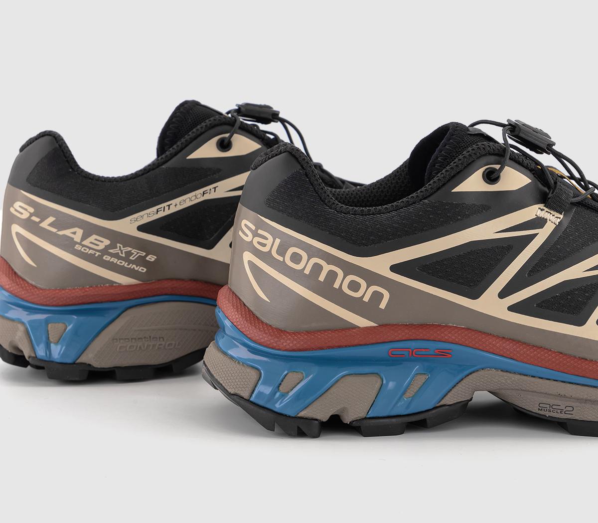 SALOMON XT-6 BLACK FALCON COW HIDE サロモン Salomon XT-6 Trainers Black Falcon Cow Hide - Men's Trainers