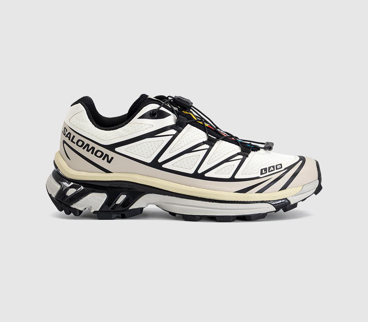 Salomon Xt-6 Trainers Vanilla Ice Black Silver Cloud In  White in  Size 7, Offspring