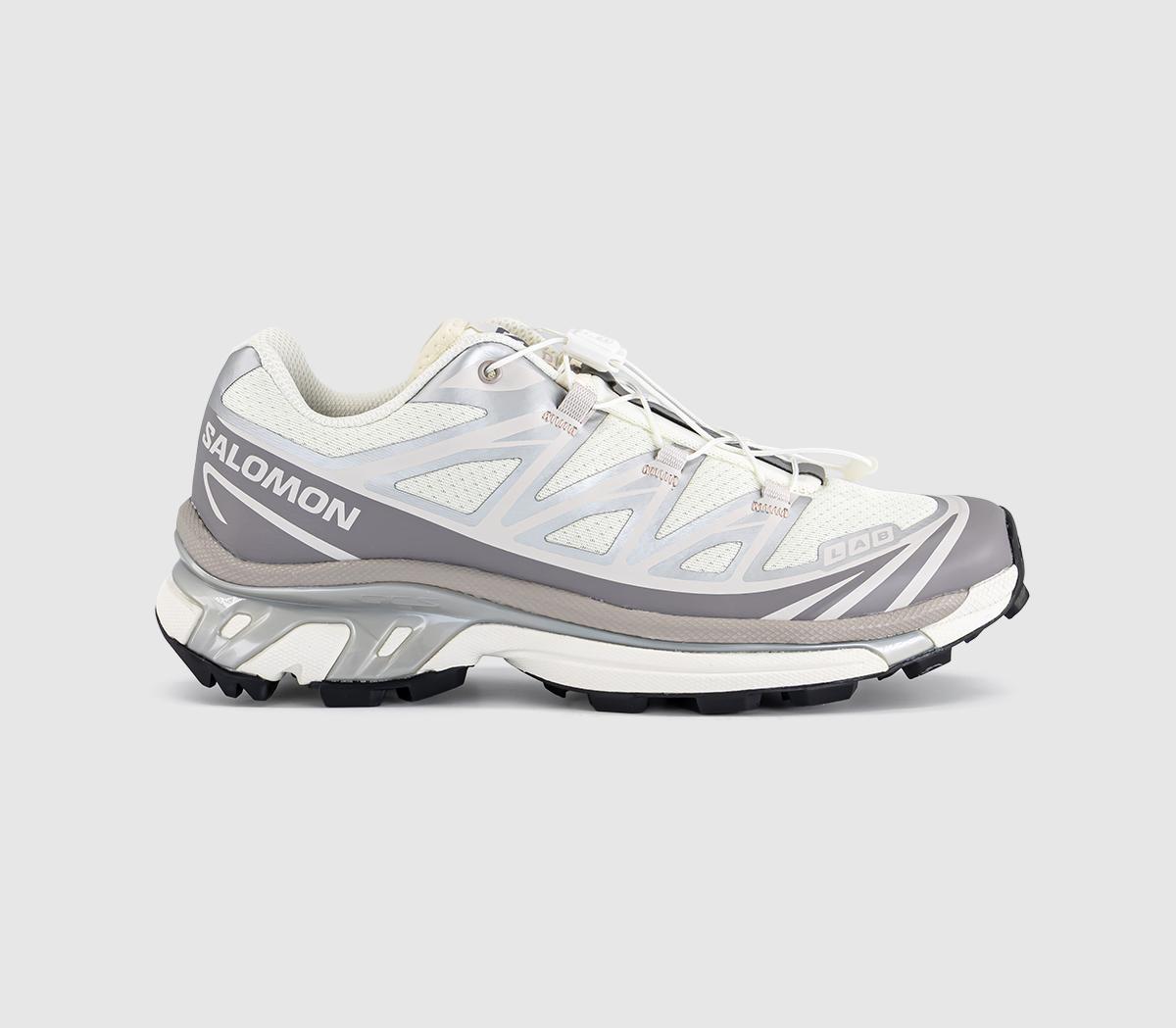 Salomon Womens Xt-6 Trainers Vanilla Ice Silver Lilac Ash White, 8.5