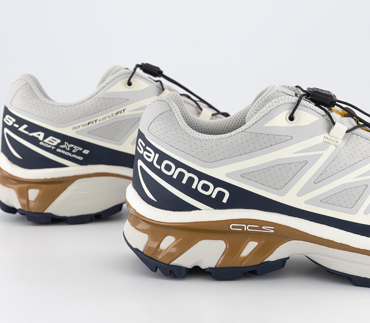 Salomon Xt-6 Trainers Lunar Rock Dark Sapphire Rubber - Men's Trainers