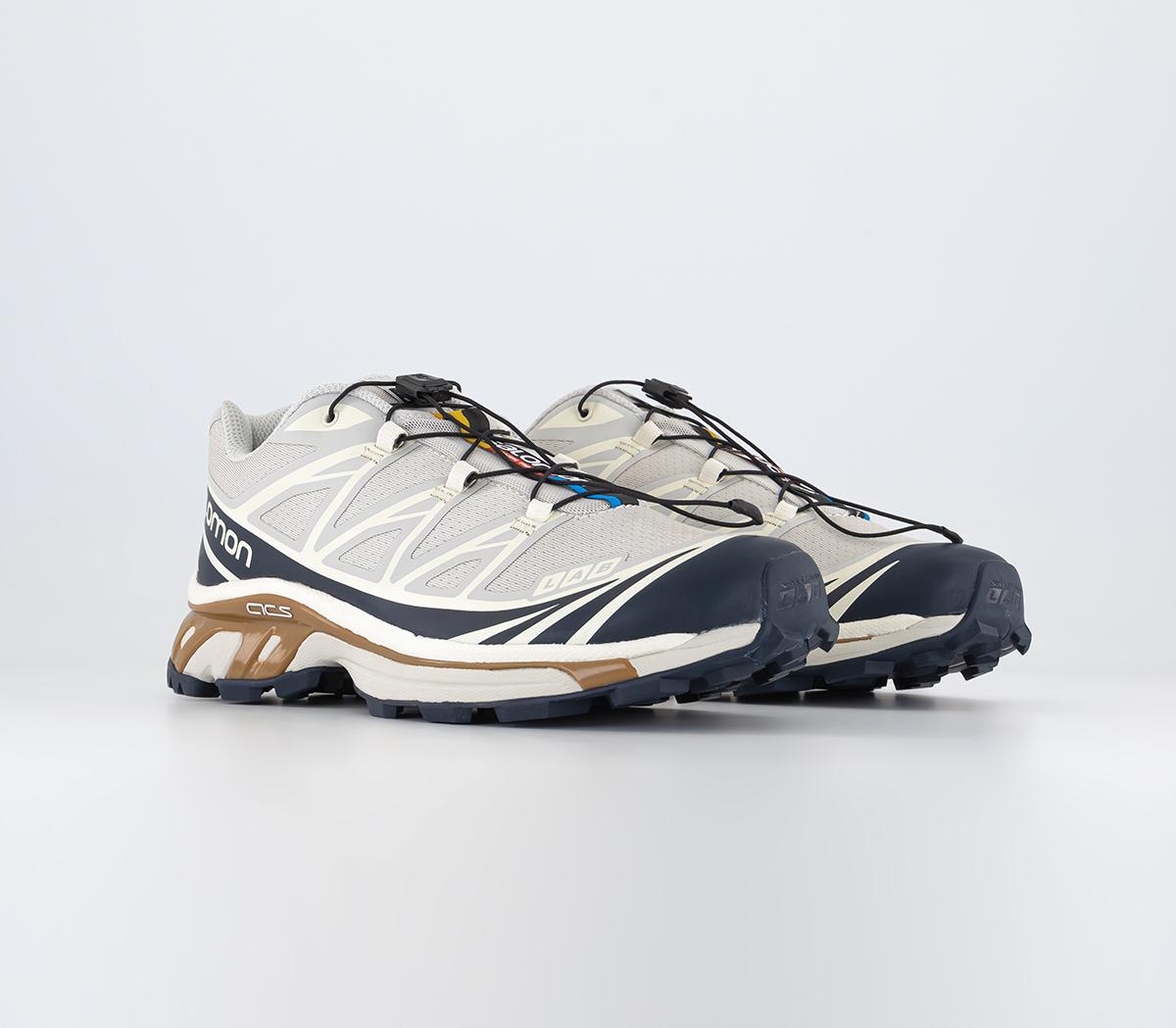 Salomon Xt-6 Trainers Lunar Rock Dark Sapphire Rubber - Men's Trainers