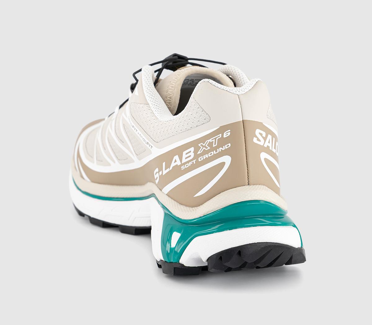 Salomon XT-6 Trainers Rainy Day Chinchilla Dynasty Green - Men's