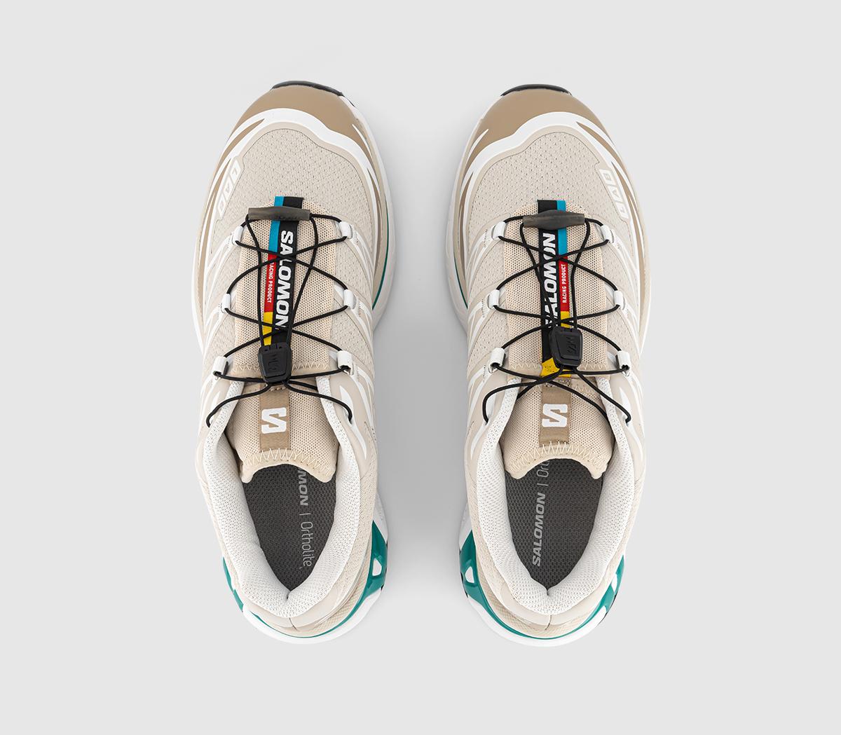 Salomon XT-6 Trainers Rainy Day Chinchilla Dynasty Green - Men's