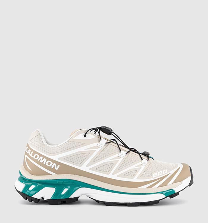 Salomon XT-6 Trainers Rainy Day Chinchilla Dynasty Green