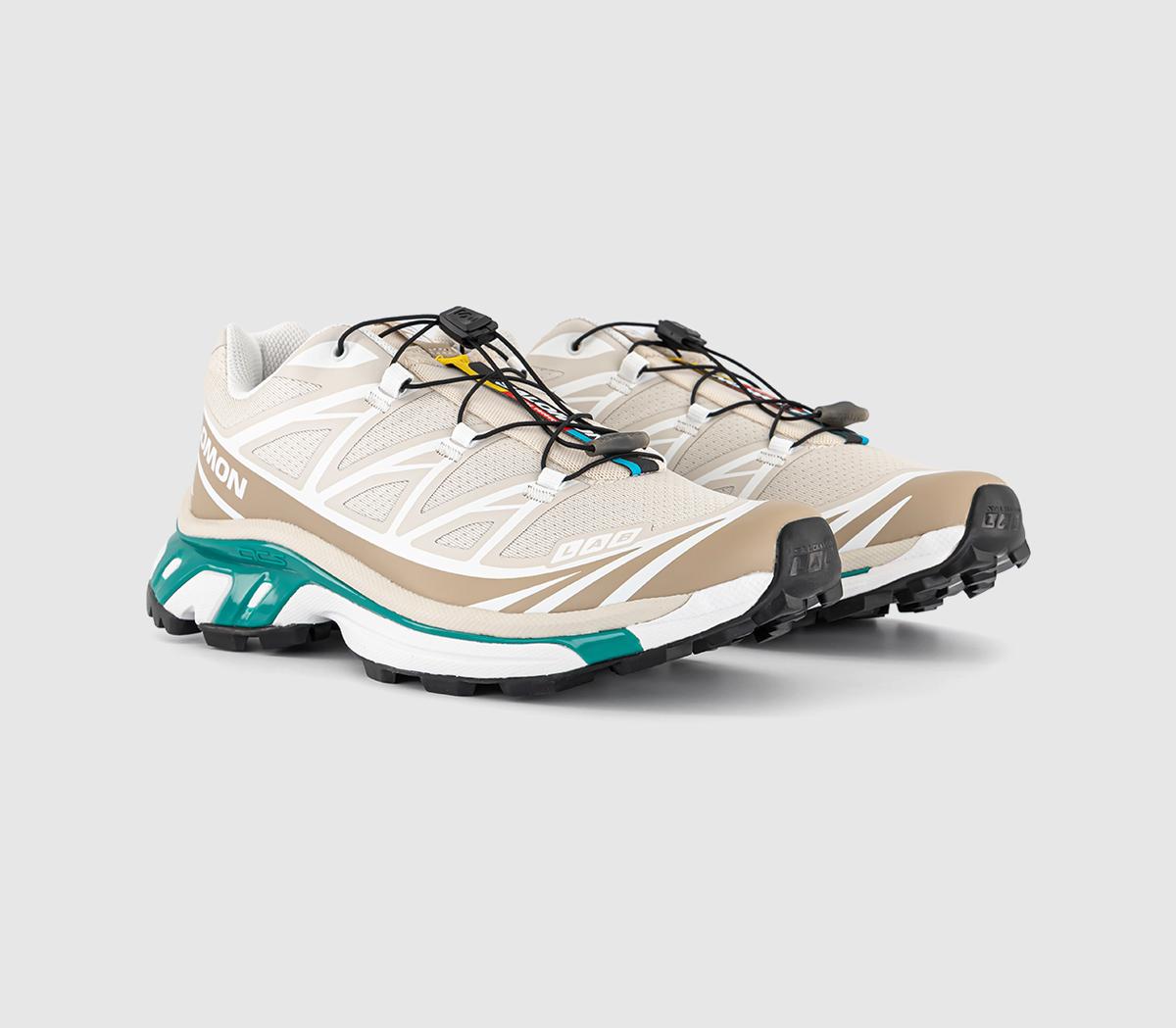 Salomon XT-6 Trainers Rainy Day Chinchilla Dynasty Green - Men's