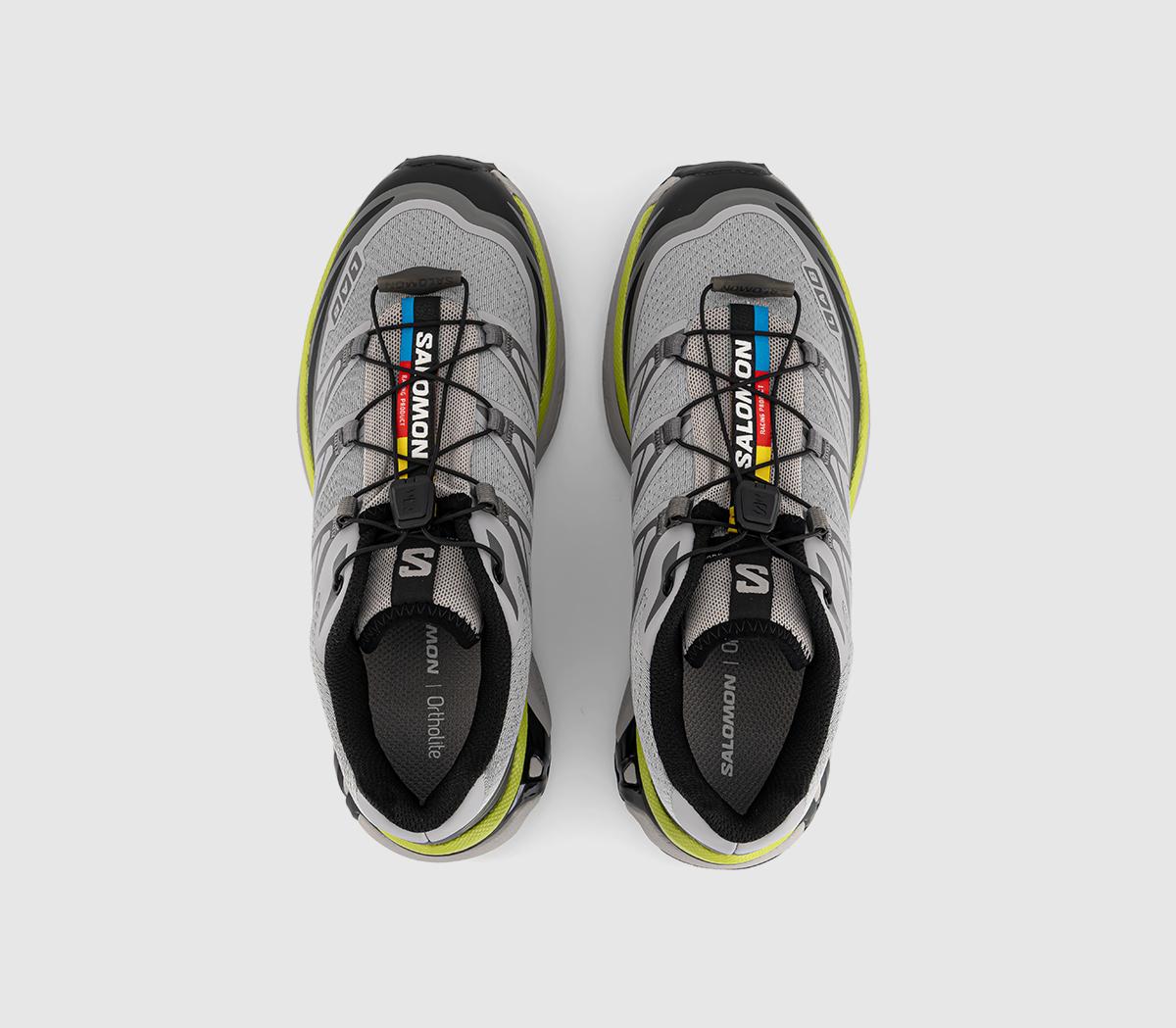 Salomon XT-6 Trainers Alloy Black Dark Citron - Women's Trainers