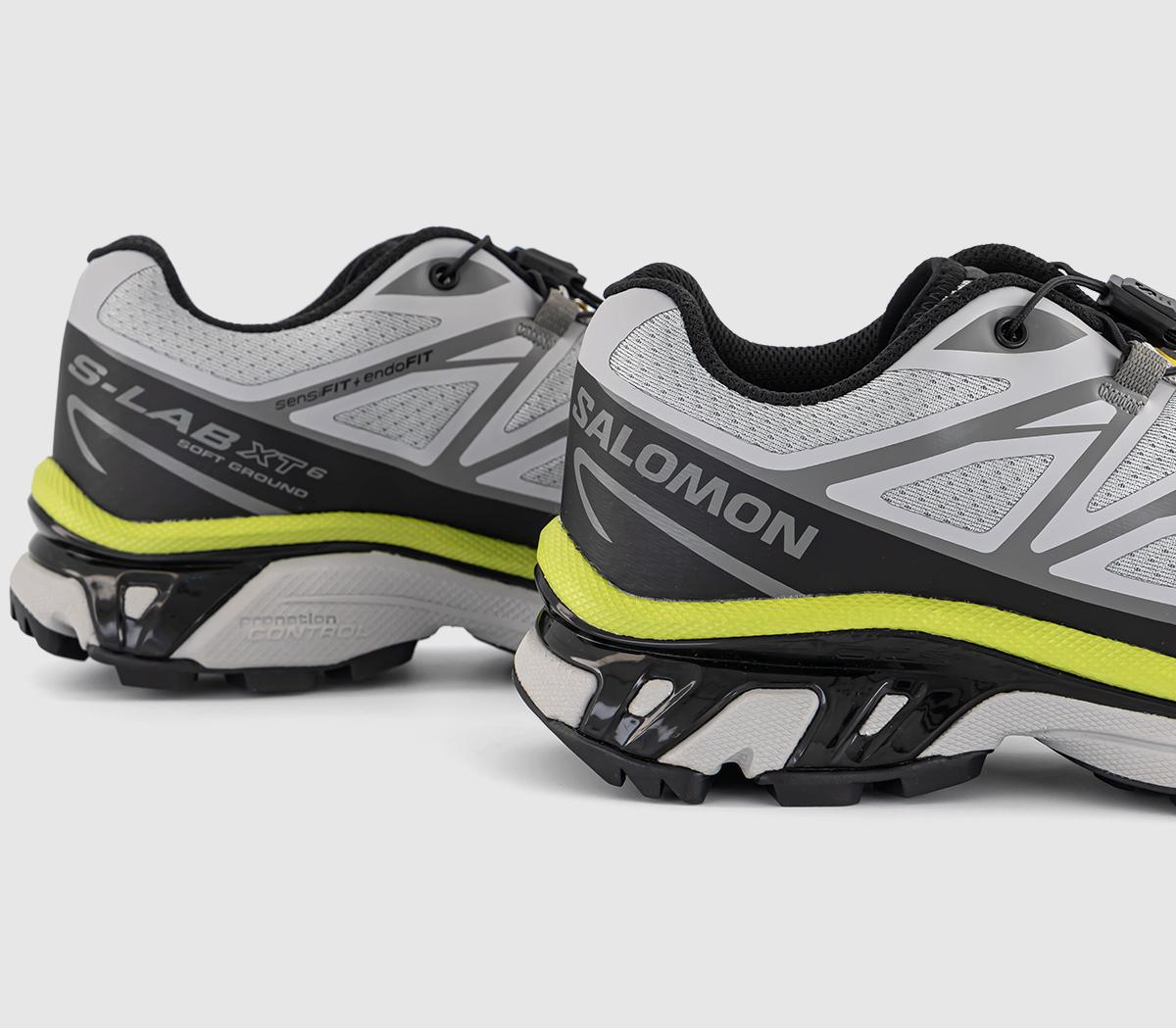 Salomon XT-6 Trainers Alloy Black Dark Citron - Women's Trainers