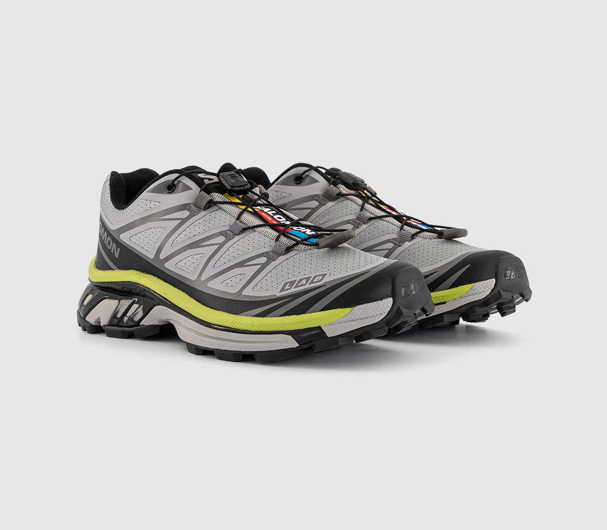 Salomon XT-6 Trainers Alloy Black Dark Citron - Women's Trainers