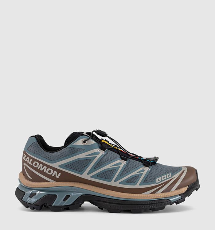 Salomon XT-6 Trainers Stormy Weather Mustang Blue Curacao
