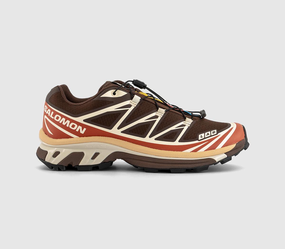 Salomon Mens XT-6 Trainers Roasted Clay Burnt Ochre Almond Milk In Natural, 8