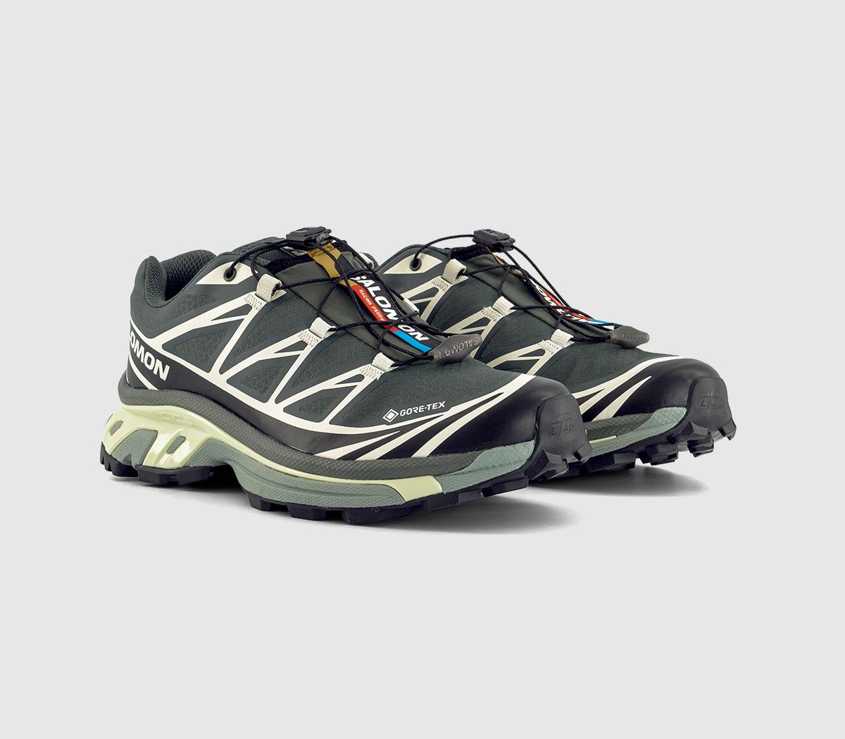 Salomon XT-6 GTX Trainers Urban Chic Black Lime C - Men's Trainers